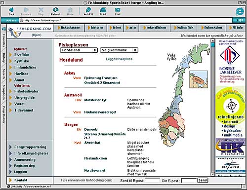 Nettstedet fishbooking.com